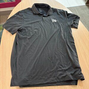 Philadelphia 76ers Polo Shirt Dark Grey Nike Mens Medium Short Sleeve Dri-Fit